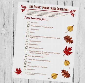 thanksgiving photo scavenger hunt